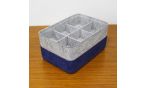 Eco-Friendly Durable Gray Blue Felt Stationery Storage Cosmetic Case