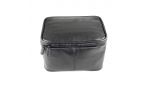 large capacity drawstring pouch with small mirror zipper pu custom cosmetic bag