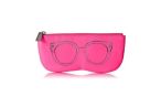 Premium Eyeglasses Sunglasses Pouch Collection PU Leather Zipper Closure with Printing Glasses Pouch