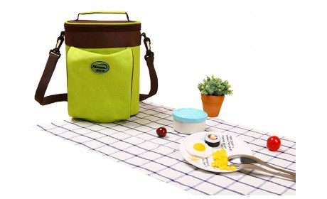 Portable Extra Large Round Oxford Insulation Lunch Box Bag