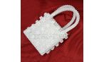 Womens Pearl Bag Handmade Beaded Handbags Evening Clutch Tote Weave Crystal Bags