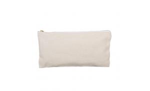 100% cotton small canvas zipper pouch blank wholesale cosmetic bag