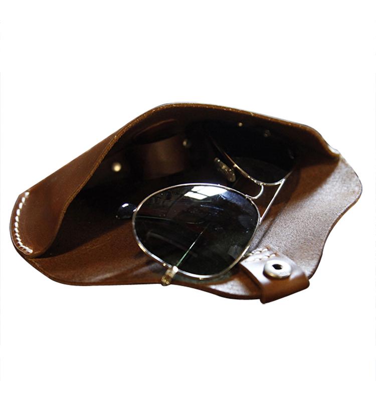 soft gray color custom felt folding glasses case for sunglasses