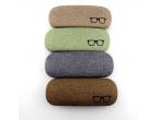 Hot Sale Colorful Custom Hard Shell Glasses Case Linen Fabric Case For Eyeglasses And Sunglasses For Sale