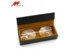 New Metal Glasses Case PU Leather Sunglasses Box Folding Rectangle Lightweight Sun Glasses Cases Black