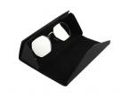 Wholesale convenient save space PVC laser logo black box cheap Folding Triangle custom sun glasses case