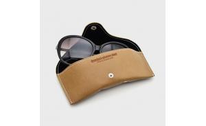 High quality thick PU Leather branded hard Luxury Sun Glasses Case