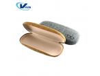 Custom Optical Glasses Case Simple Cloth Surface Reading Shoe Shape Leather Metal Hard Glasses Case