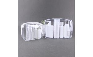 Factory transparent plastic zipper clear pvc cosmetic bag