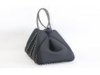 Neoprene Multipurpose womens handbag Beach Bag Tote with Inner Zipper Pocket and Movable Board (Large Grey)