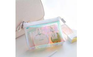 Qetesh Promotional Transparent Blank Wholesale Cosmetic Bag