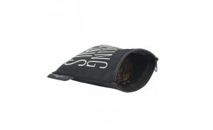 Wholesale Custom logo printed small black cotton canvas zipper travel pouch cosmetic bag