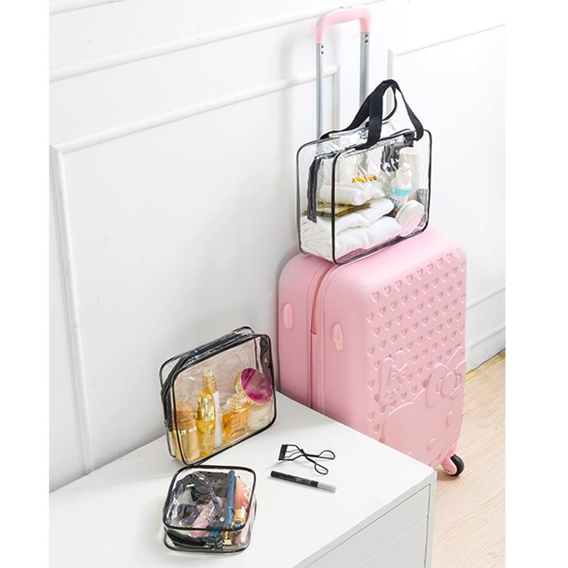 Fashion Zipper Travel PVC Lady Clear Cosmetic Makeup Bag