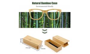 2020 wholesale square box packaging cheap bamboo sunglasses case