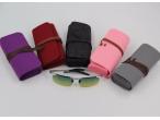colorful felt sunglasses pouch long belt sport soft felt glasses case