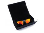 Wholesale High Quality Hard Glasses Box Custom Logo Foldable Sunglasses Case Black PU Sunglasses Case
