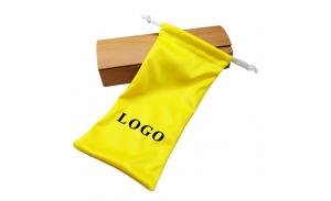 Wholesale stocked cheaper yellow microfiber glasses pouch /soft glasses case