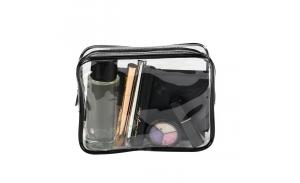 Travel transparent pvc toilet cosmetic bag clear make up pouch
