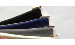 wholesale small cloth zipper cosmetic bag monogram personalized canvas makeup bag