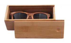 Carve your logo Pull Out hard wholesale custom bamboo wooden sunglasses case