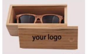 Wholesale High Fashion Square Eco-Friendly Eyewear Wooden Sunglasses Case with logo