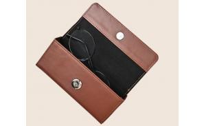 Wholesale Multi Color Man Leather Eyeglass Case For Glasses Sunglasses Packing